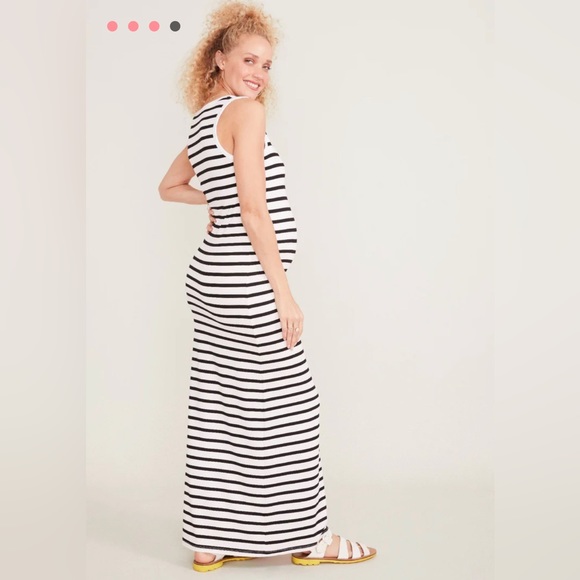 HATCH The Long Body Tank Dress in Black and White Stripe - Size Petite - Picture 2 of 12